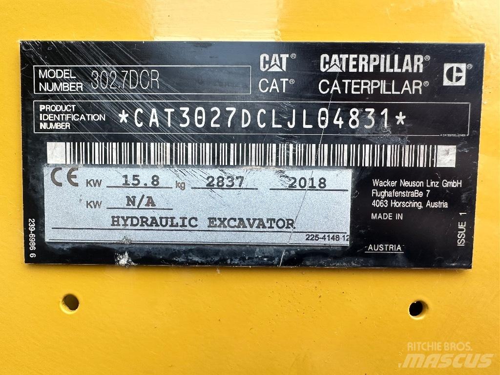 CAT 302.7D CR Mini rýpadla < 7t