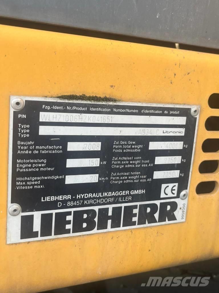 Liebherr A 934 C Stroje pro manipulaci s odpadem