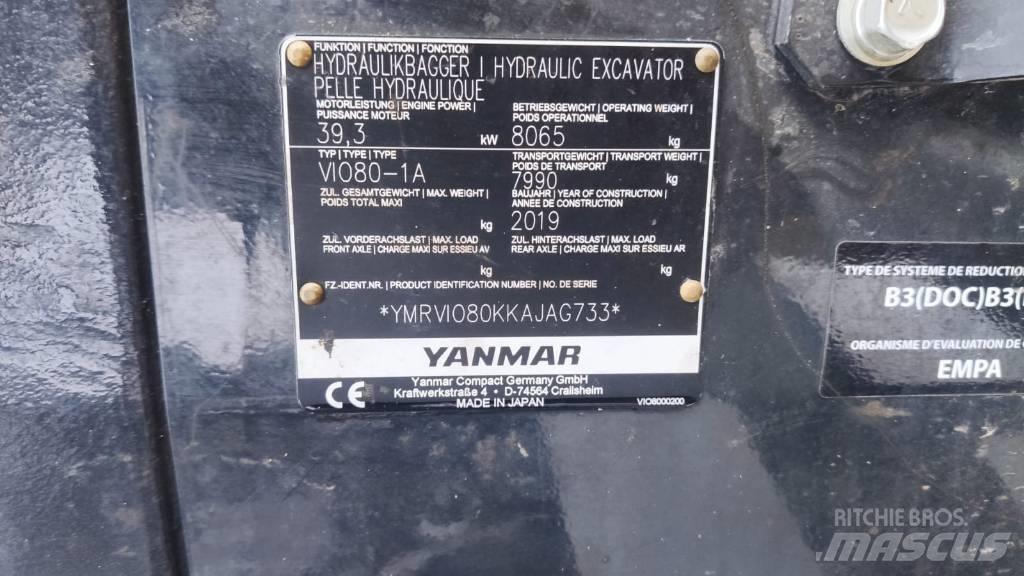 Yanmar Vio 80-1A Midi rýpadla 7t - 12t