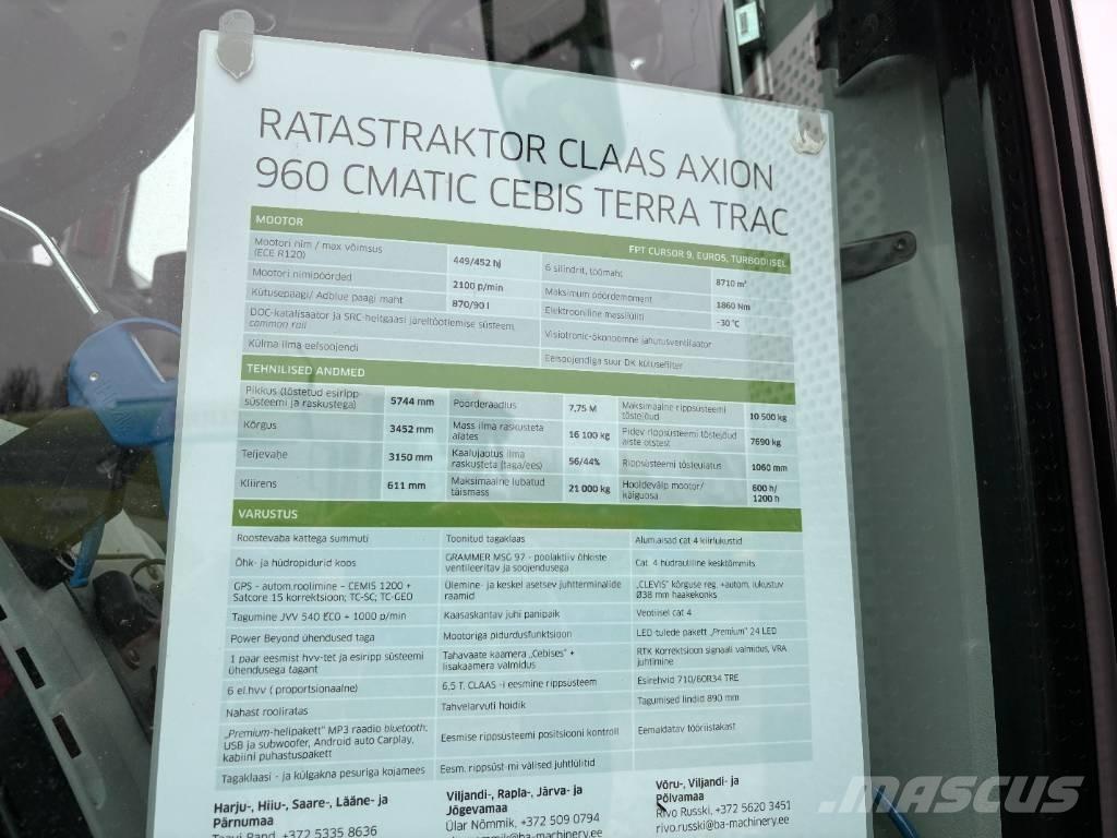 CLAAS Axion 960TT Traktory
