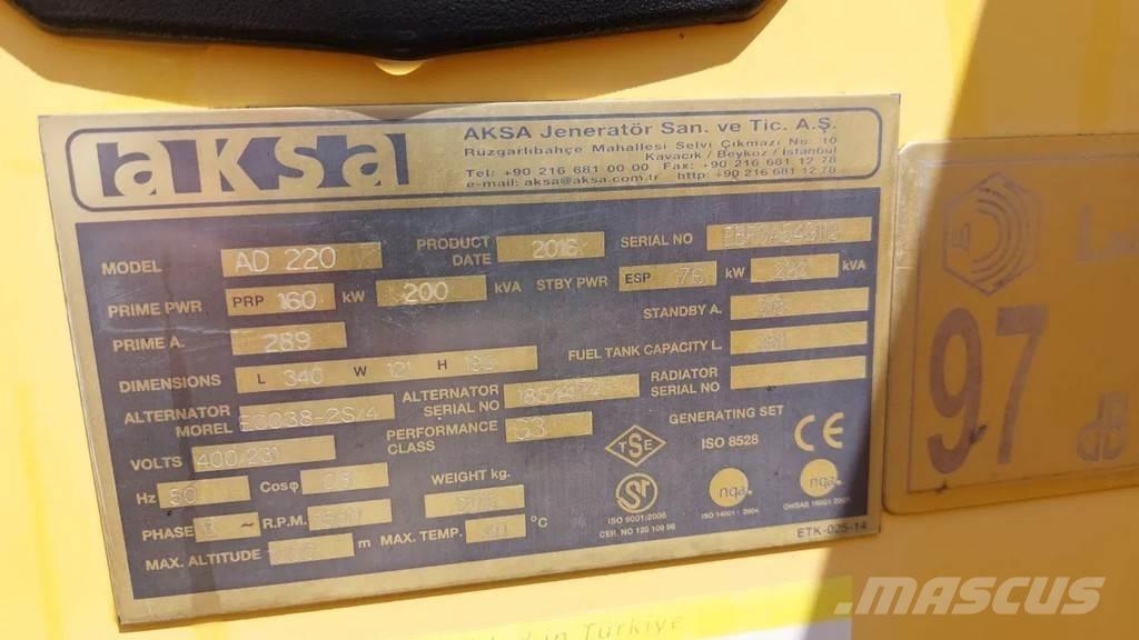 Doosan Aksa AD220 Ostatní generátory
