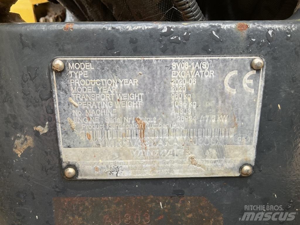 Yanmar SV08 Mini rýpadla < 7t