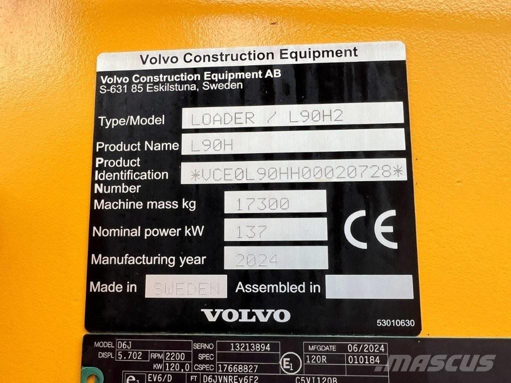 Volvo L90H2 Kolové nakladače