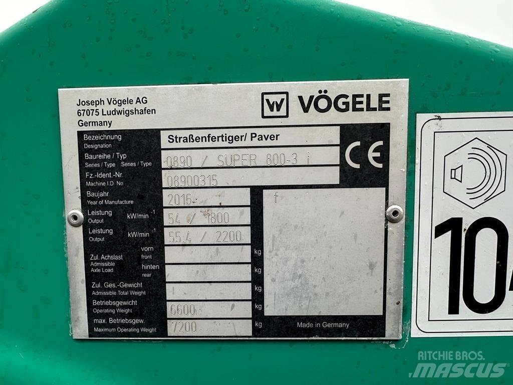 Vögele Super 800 -3i Finišery