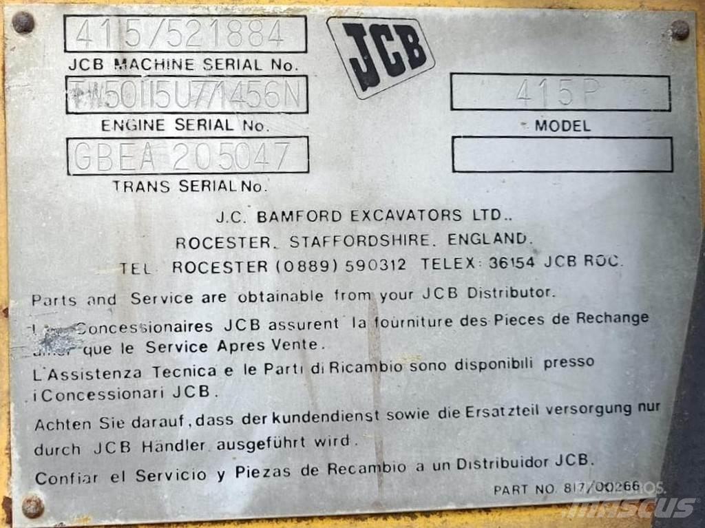 JCB 415P Kolové nakladače