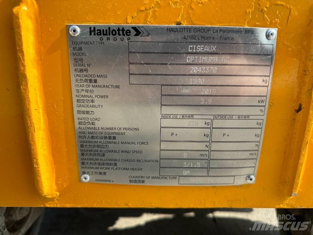 Haulotte OPTIMUM 8 Nůžková zvedací plošina