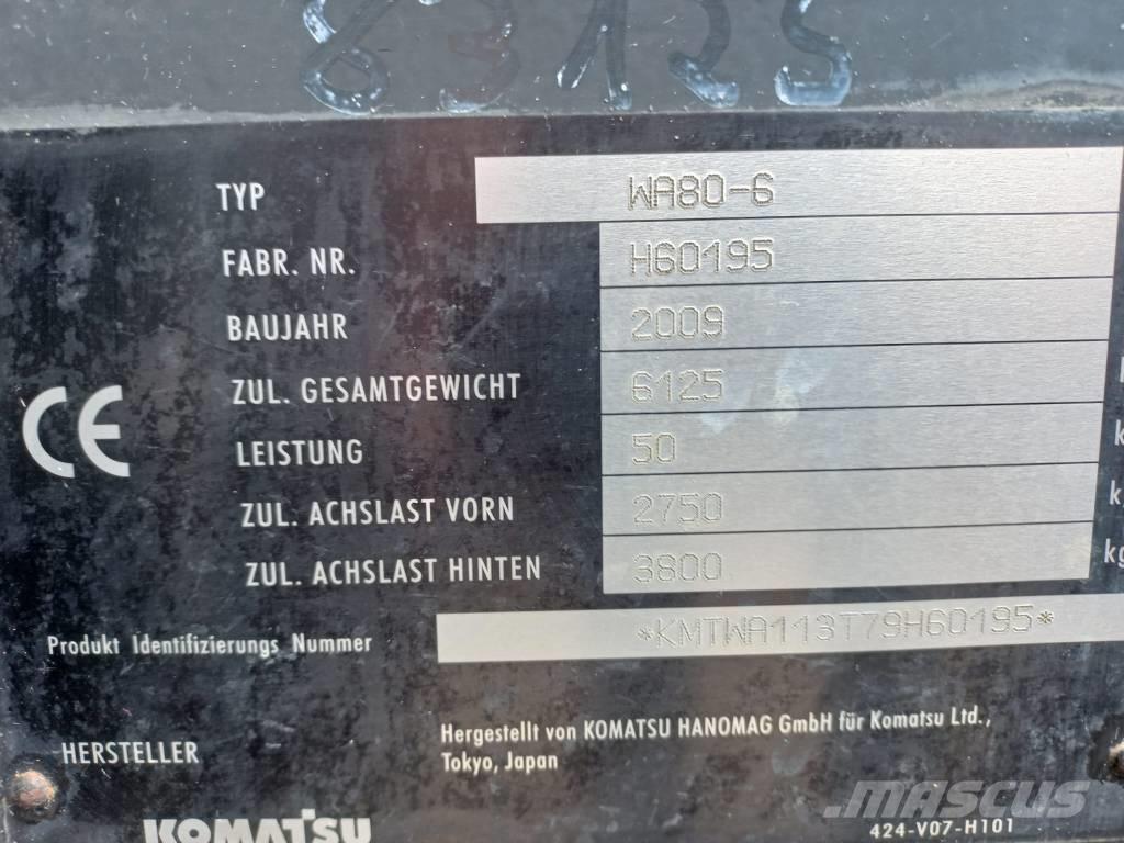 Komatsu WA 80-6 Kolové nakladače
