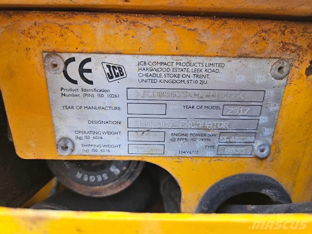 JCB 8035 ZTS + QH Mini rýpadla < 7t