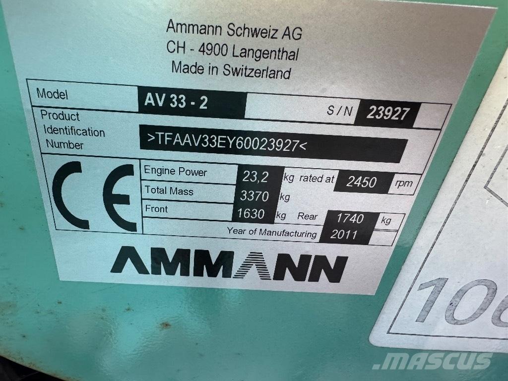 Ammann AV 33-2 Tandemové válce