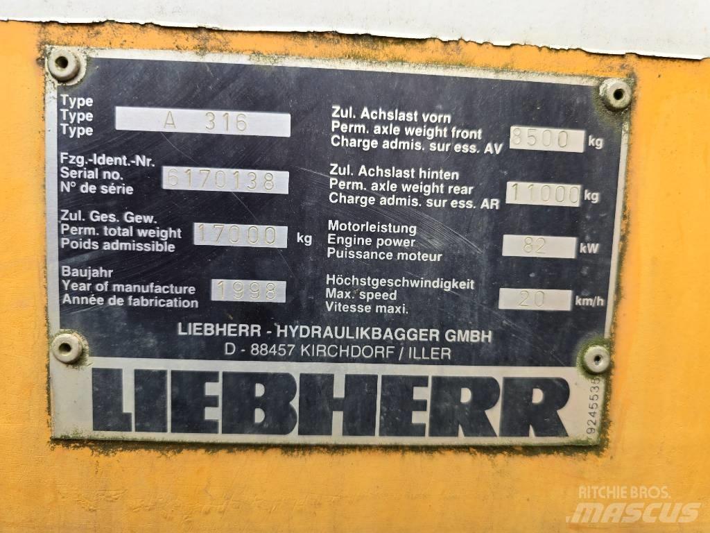 Liebherr A 316 Kolová rýpadla