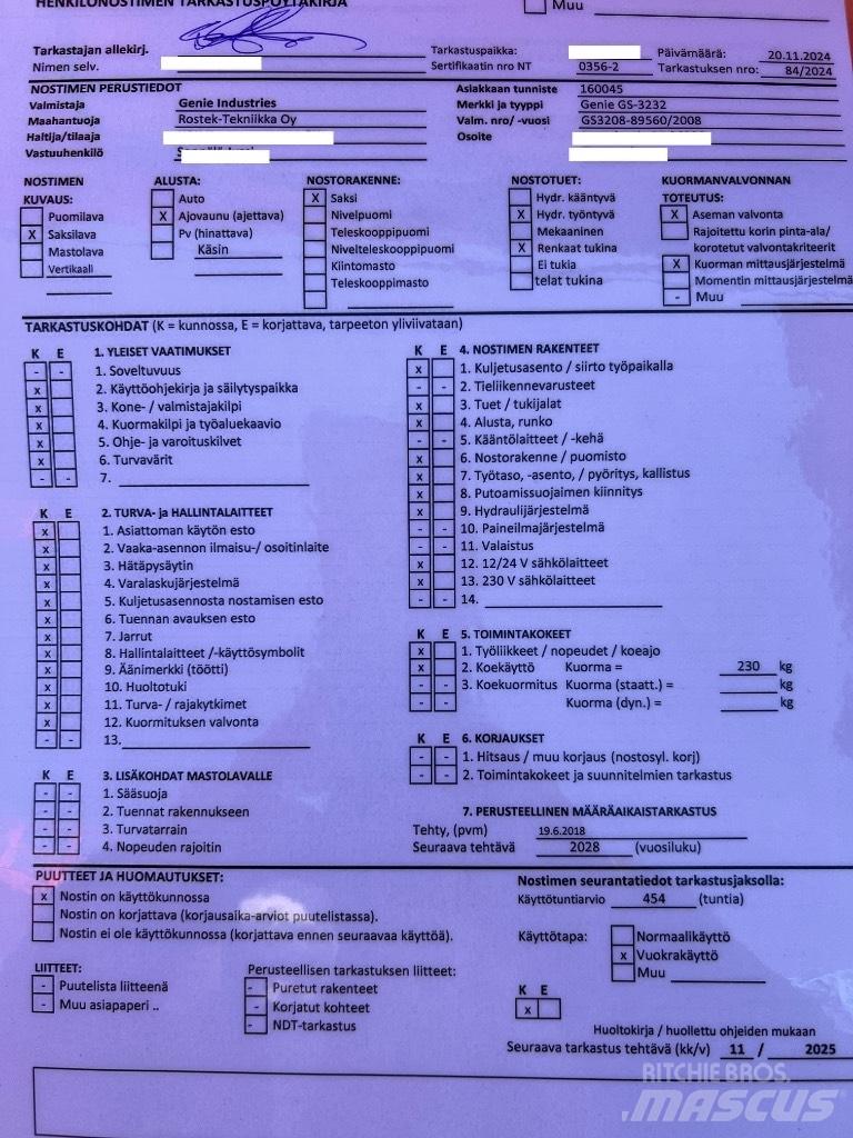 Genie GS 3232 Nůžková zvedací plošina
