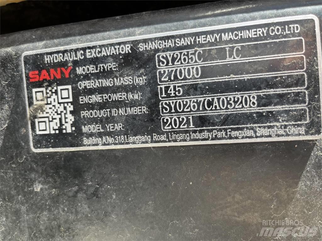 Sany SY265CLR Pásová rýpadla