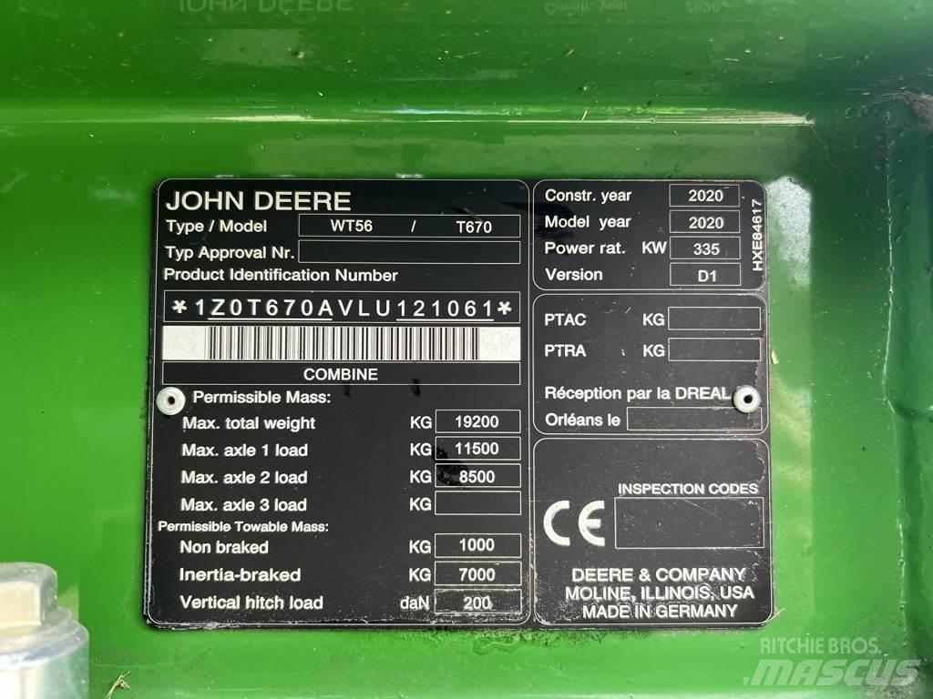 John Deere T670I Sklízecí mlátičky