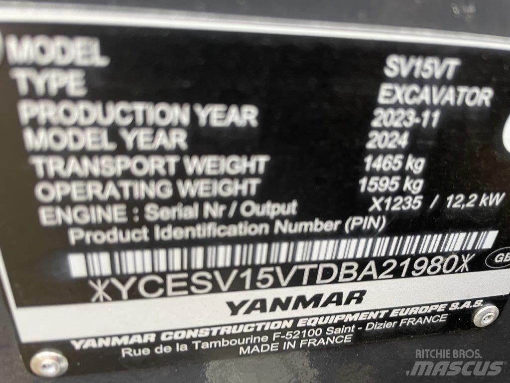 Yanmar SV15VT Midi rýpadla 7t - 12t