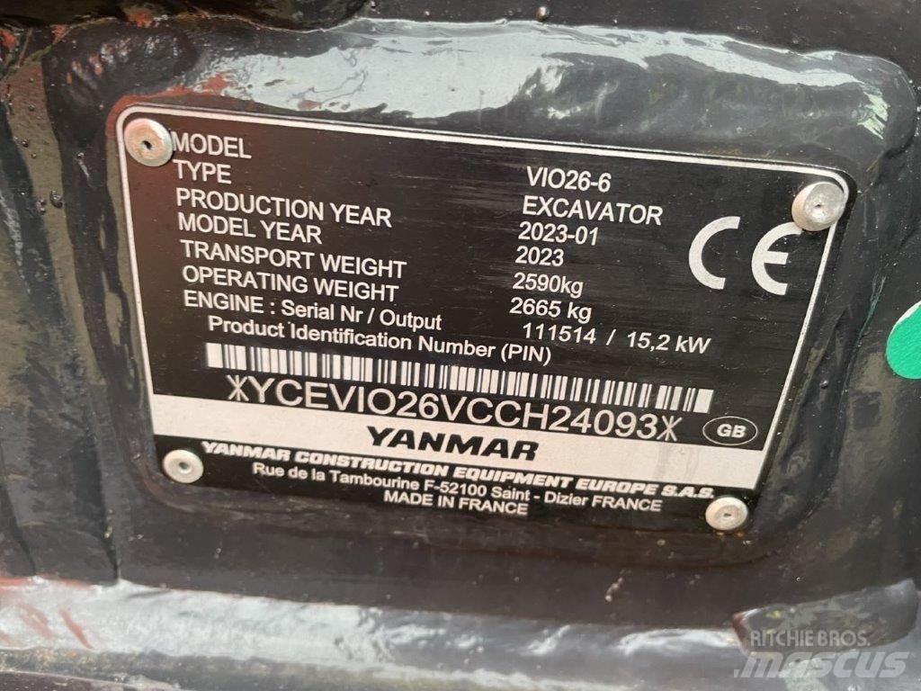 Yanmar VIO26-6 Midi rýpadla 7t - 12t