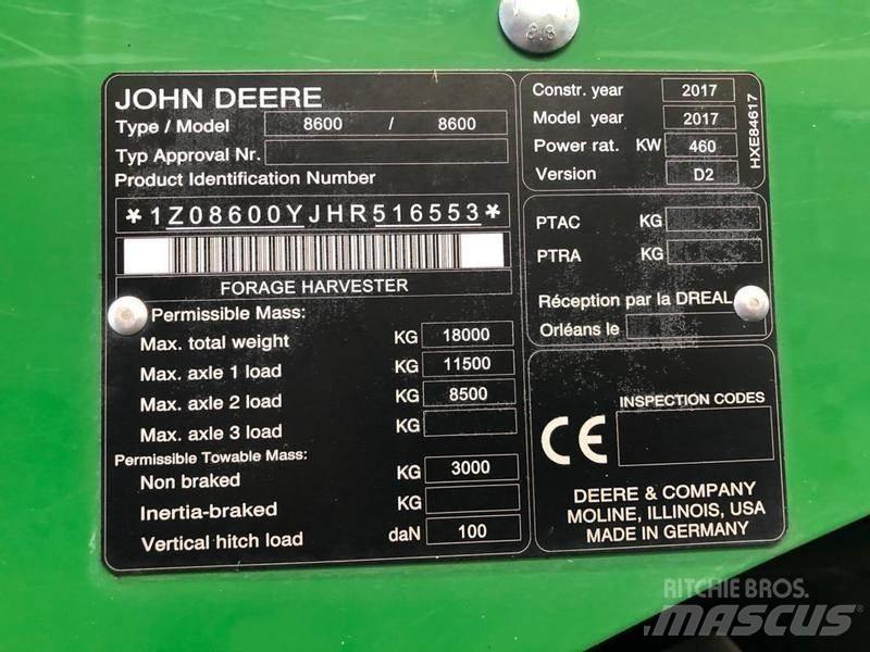John Deere 8600 Další