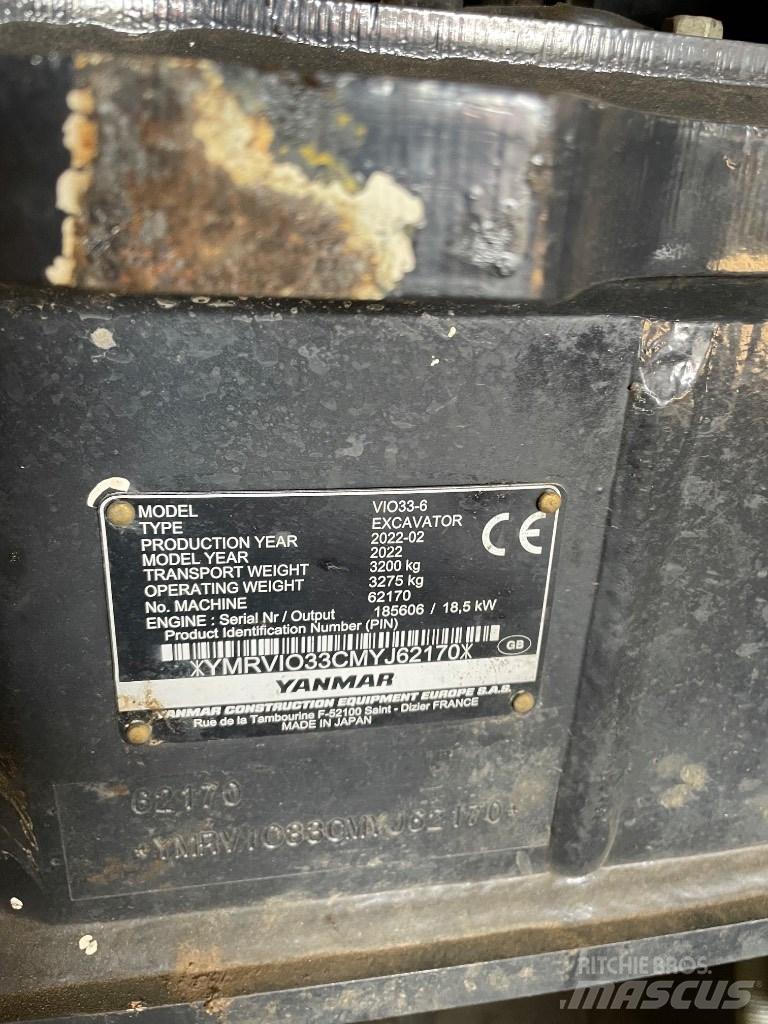 Yanmar Vio 33 Mini rýpadla < 7t
