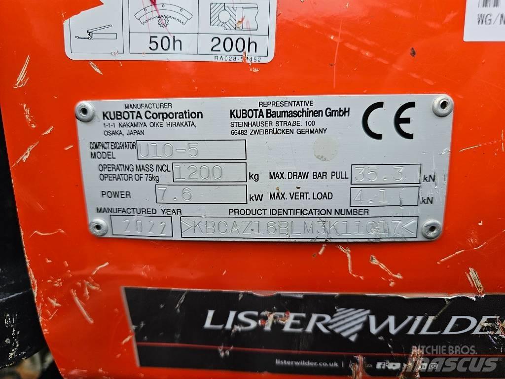 Kubota U 10 Mini rýpadla < 7t