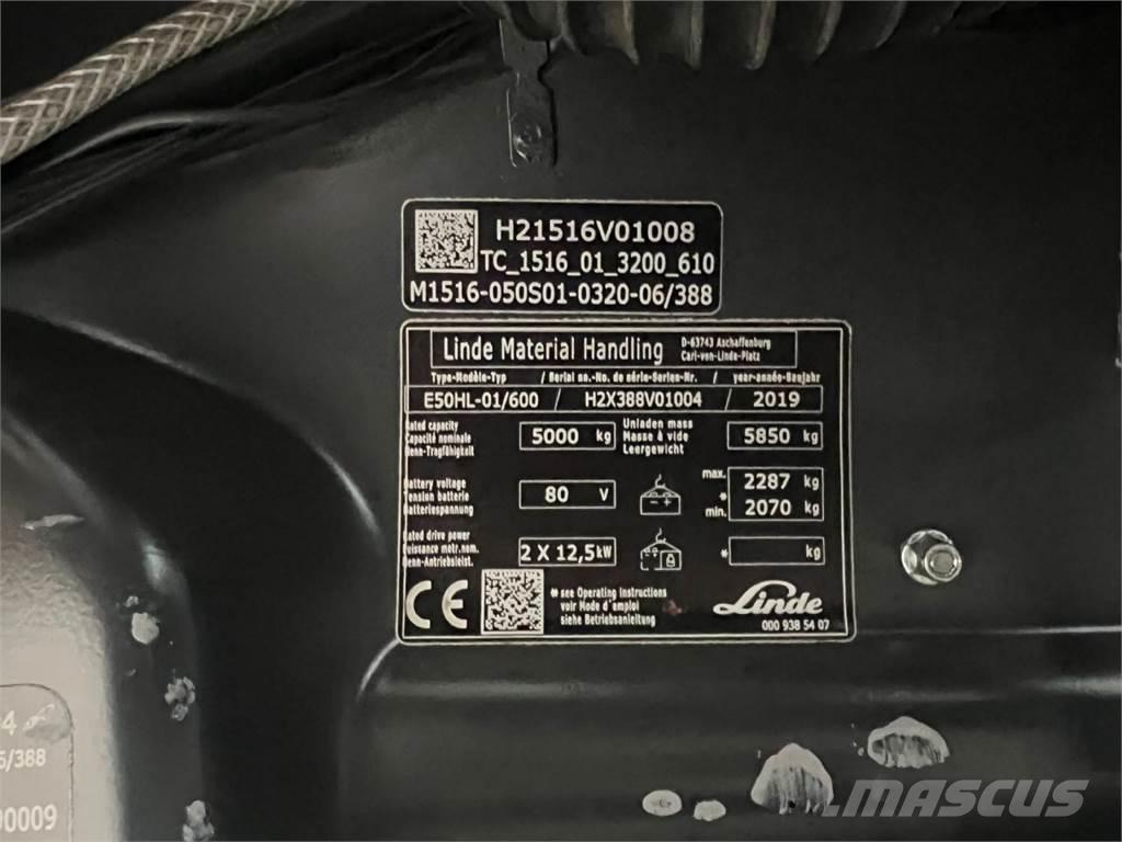 Linde E 50HL-01 Akumulátorové vozíky