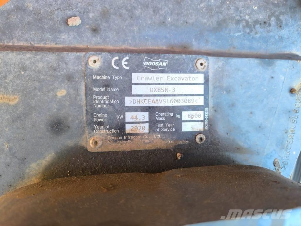 Doosan DX 85 R-3 Midi rýpadla 7t - 12t
