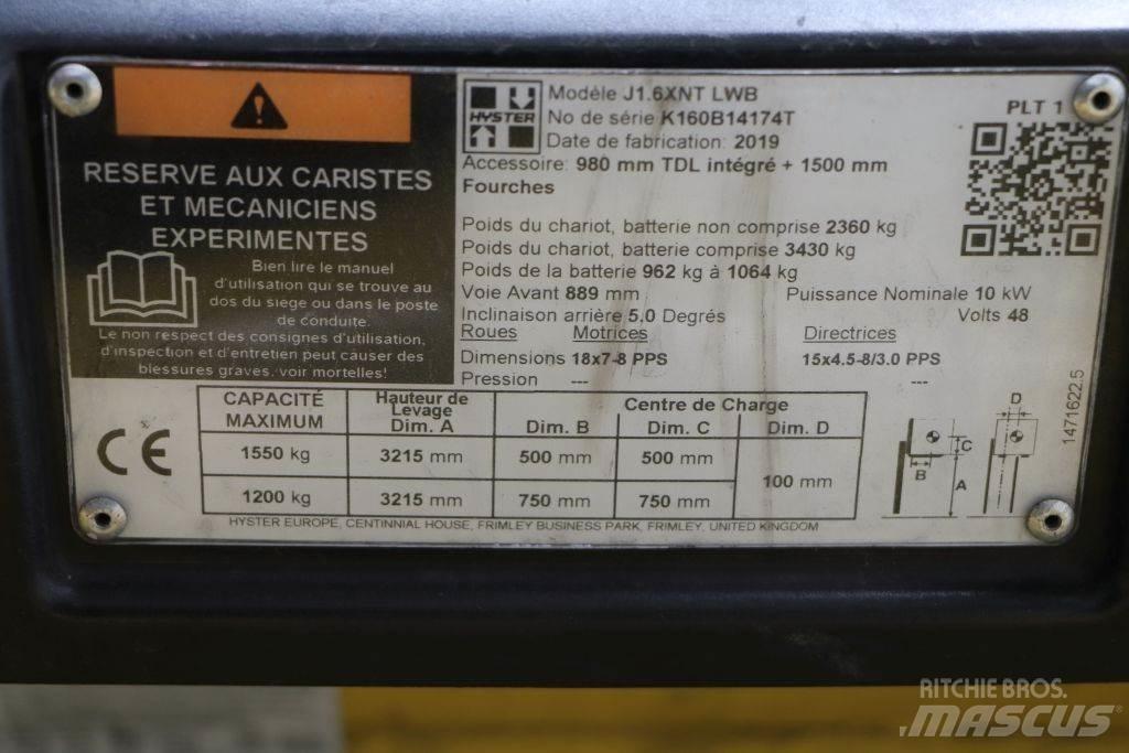Hyster J1.6XNT Akumulátorové vozíky