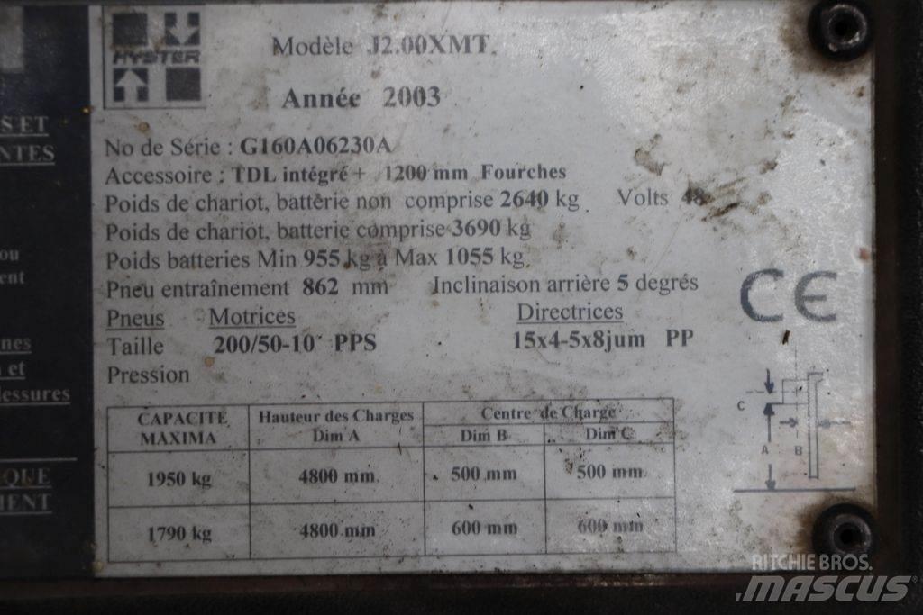 Hyster J2.00XMT Akumulátorové vozíky