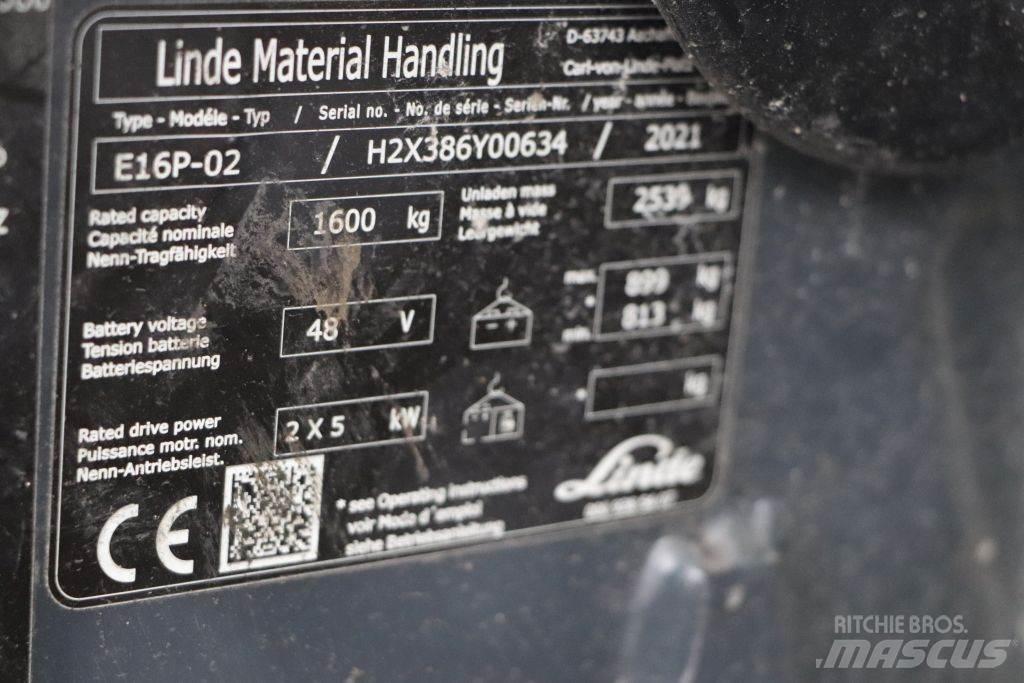 Linde E16P-02 Akumulátorové vozíky
