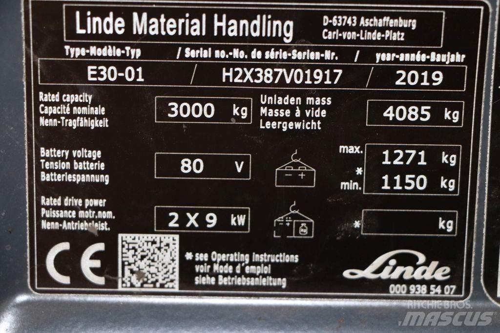 Linde E30-01 Akumulátorové vozíky