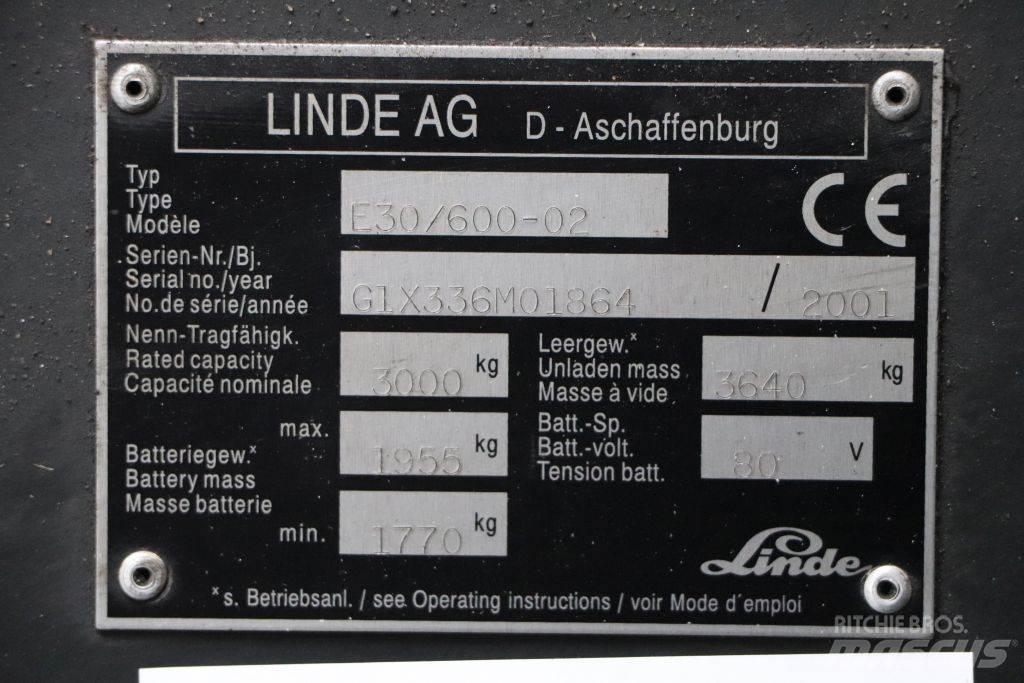 Linde E30/600-02 Akumulátorové vozíky