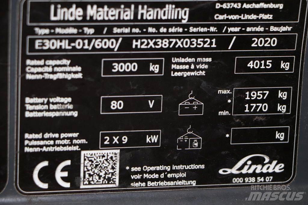 Linde E30HL-01/600 Akumulátorové vozíky