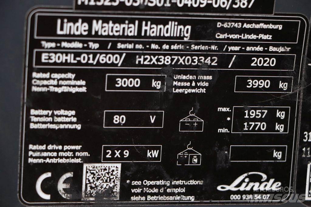 Linde E30HL-01/600 Akumulátorové vozíky