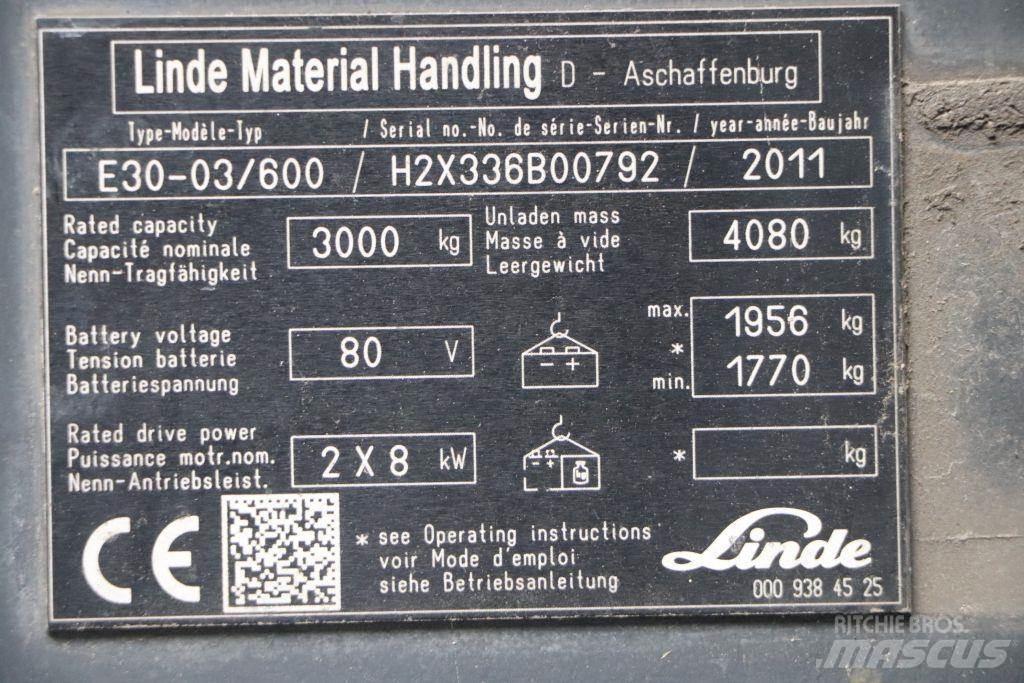 Linde E30S-03/600 Akumulátorové vozíky