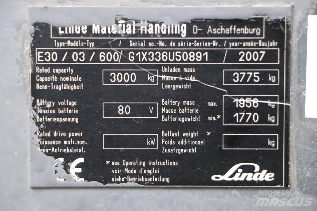 Linde E30S-03/600 Akumulátorové vozíky