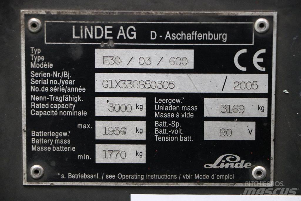 Linde E30S-03/600 Akumulátorové vozíky