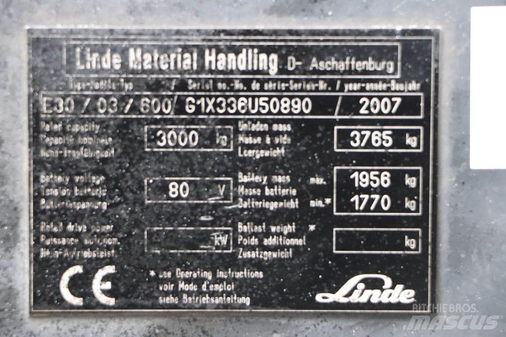 Linde E30S-03/600 Akumulátorové vozíky