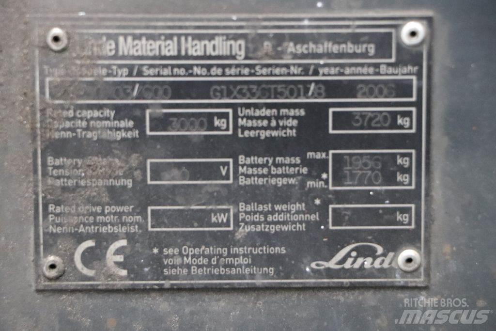 Linde E30S-03/600 Akumulátorové vozíky