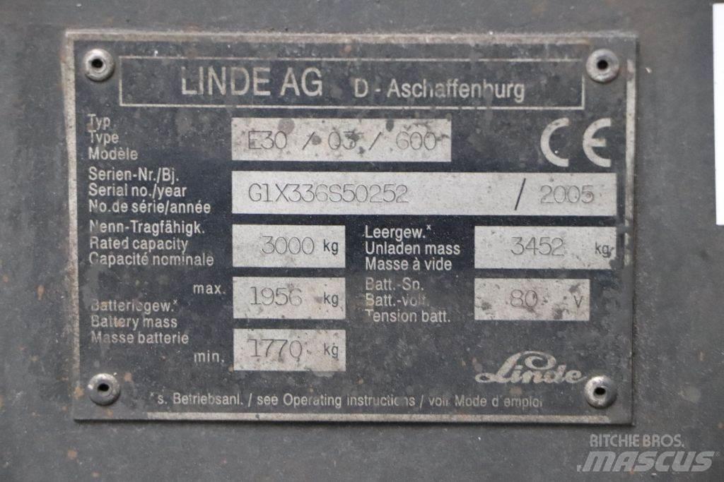 Linde E30S-03/600 Akumulátorové vozíky