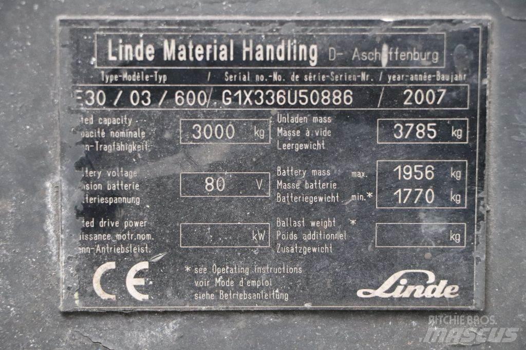 Linde E30S-03/600 Akumulátorové vozíky