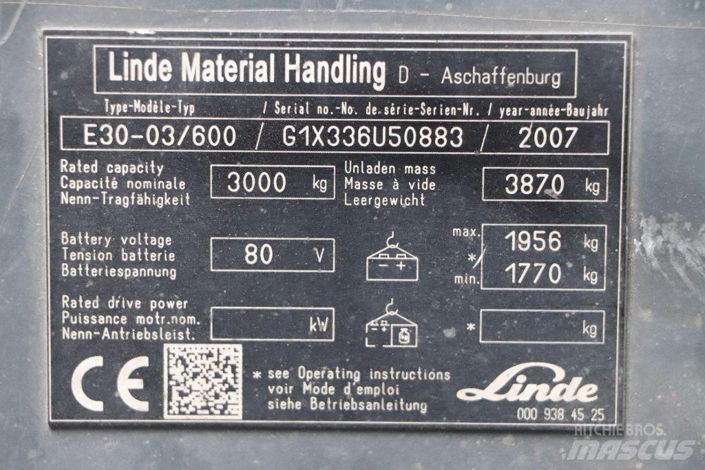 Linde E30S-03/600 Akumulátorové vozíky