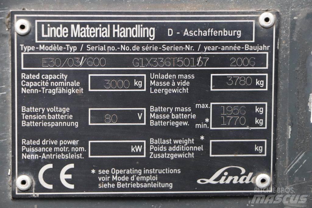 Linde E30S-03/600 Akumulátorové vozíky