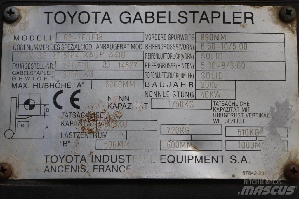 Toyota 02-7FDF18 Dieselové vozíky