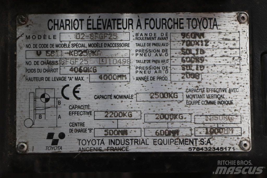 Toyota 02-8FGF25 LPG vozíky