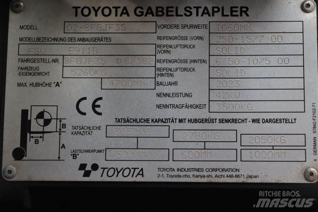 Toyota 02-8FGJF35 LPG vozíky