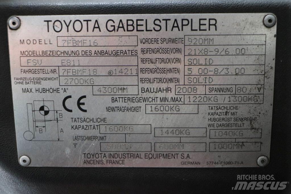 Toyota 7FBMF16 Akumulátorové vozíky