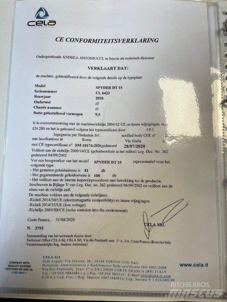 Cela DT 15 Kloubové plošiny