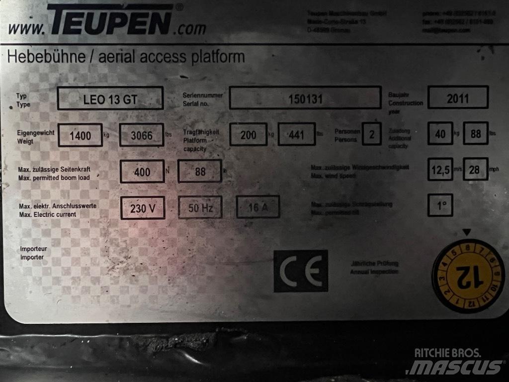 Teupen LEO 13 GT Kompaktní samohybné kloubové plošiny