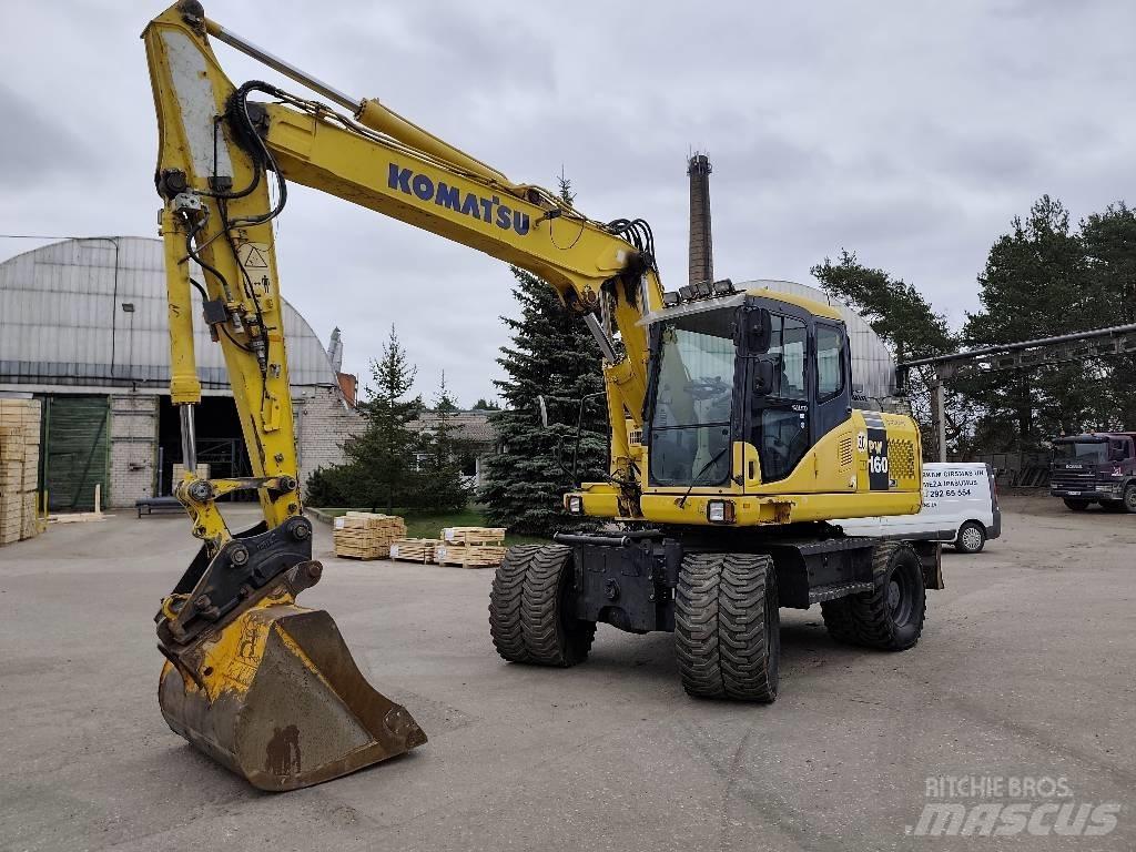 Komatsu PW 160-7E0 Kolová rýpadla