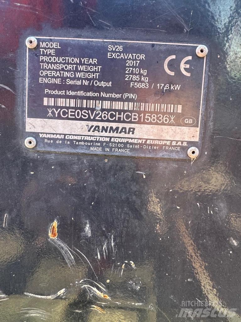 Yanmar SV 26 Mini rýpadla < 7t