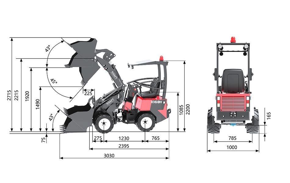 Kraft K160H Kolové nakladače