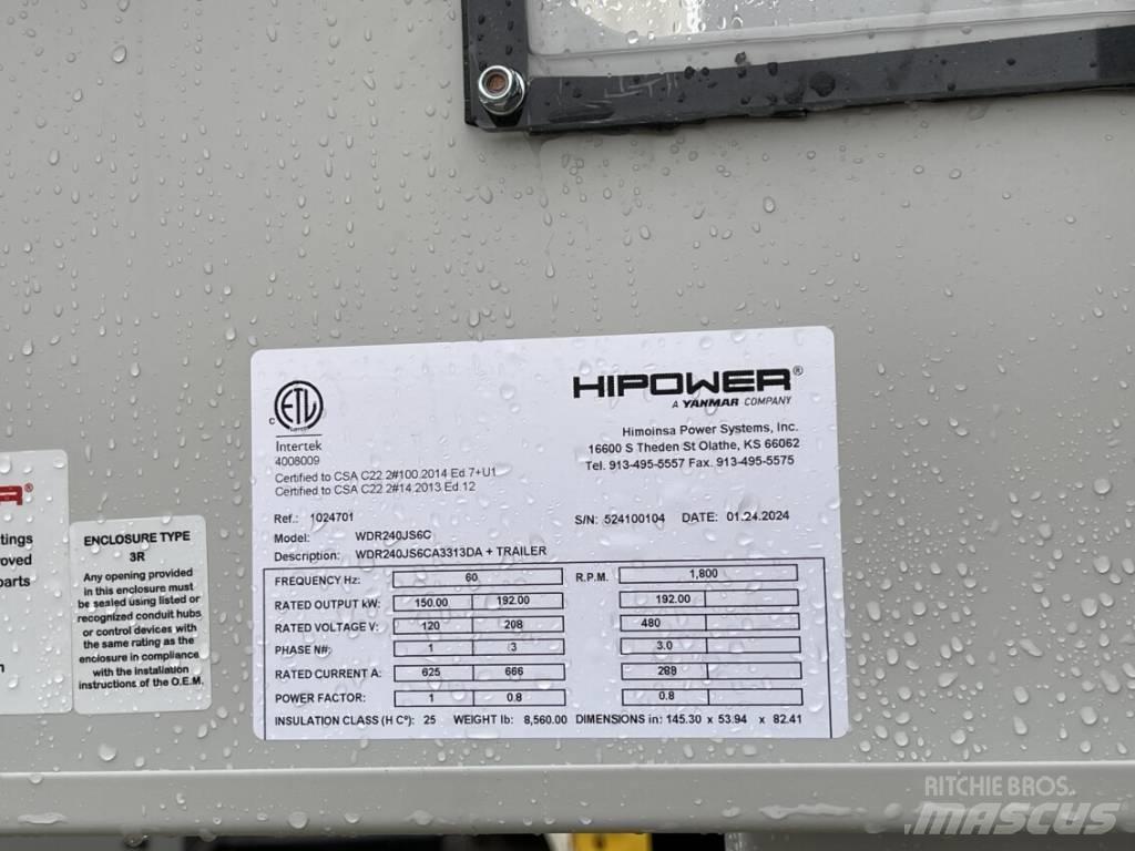 Hipower HRJW-240 Naftové generátory